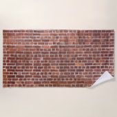 レンガおもしろい壁 ビーチタオル (正面)