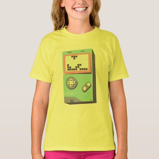 レンガで作られたビットゲームボーイ Tシャツ (正面)