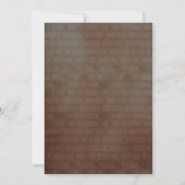 レンガとブロンズのインダストリアル ウェディング 招待状 (裏面)
