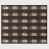 レンガにマーキーライト 70歳の誕生日 ラッピングペーパー (フラット)