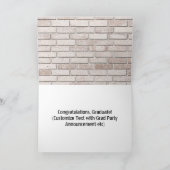 レンガに落書きされた写真を使った卒業発表 シーズンカード (内部)