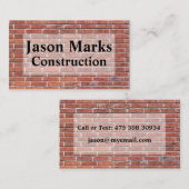 レンガのスラブのパターン壁の組積造の名刺 名刺 (正面/裏面)