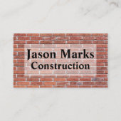 レンガのスラブのパターン壁の組積造の名刺 名刺 (正面)