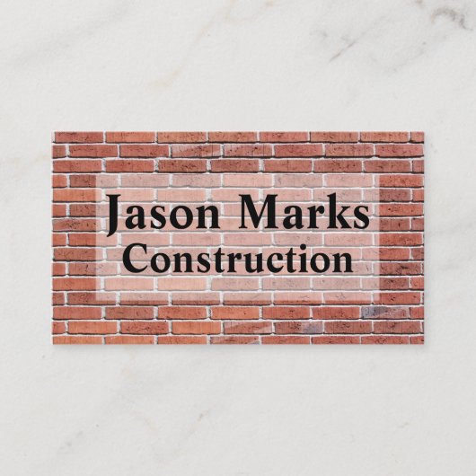 レンガのスラブのパターン壁の組積造の名刺 名刺 (正面)