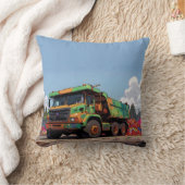 レンガのダンプ – Big-Rig Haul Track クッション (ブランケット)