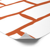 レンガのテクスチャ背景 ポスター (角)