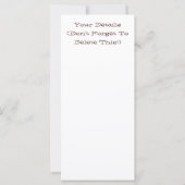 レンガのラックカード (裏面)