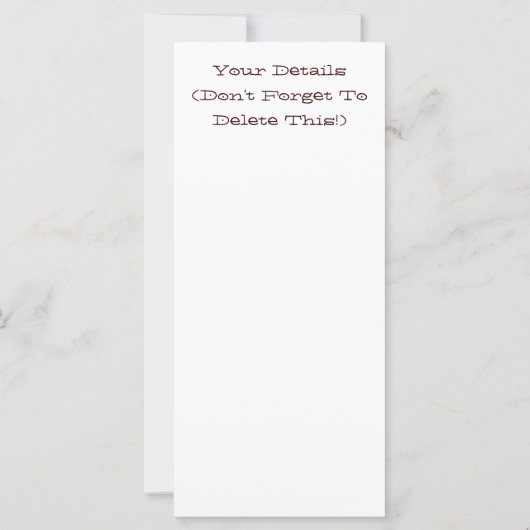 レンガのラックカード (裏面)