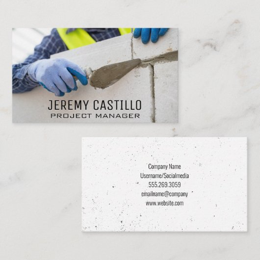 レンガのレイヤ | 建築サービス 名刺 (正面/裏面)