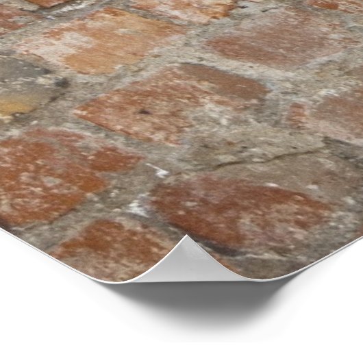 レンガの古い壁 ポスター (角)