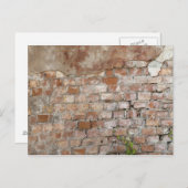 レンガの古い壁 ポストカード (正面/裏面)