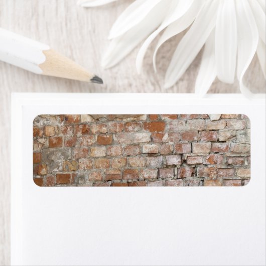 レンガの古い壁 ラベル (インサイチュ)