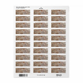 レンガの古い壁 ラベル (フルシート)