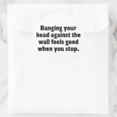 レンガの壁に頭をぶつけながら ラウンドシール (バッグ)