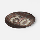 レンガの壁に60th誕生日マーキーサイン ペーパープレート (アングル)