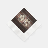 レンガの壁に95th誕生日マーキーサイン 縁ありカクテルナプキン (角)