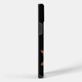 レンガの壁の上の猫 iPhoneケース (右側面)