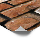 レンガの壁の背景 ポスター (角)