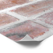 レンガの壁の色 ポスター (角)