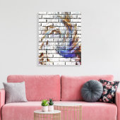 レンガの壁の落書き キャンバスプリント (インサイチュ (リビング))