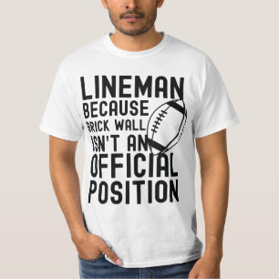 レンガの壁は公式な位置ではないMensのフットバル Tシャツ