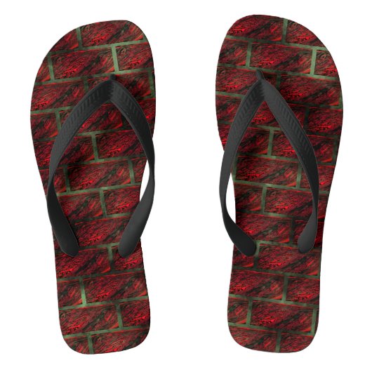 レンガの壁やタイルをシミュレートする場合 ビーチサンダル (フットベッド)