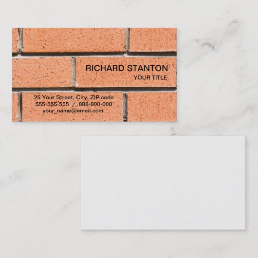 レンガの壁パターン 名刺 (正面/裏面)
