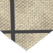 レンガの壁ベージュ様式の素朴デザインのプリント ミディアムテーブルランナー (コーナー)