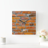 レンガの壁時計 スクエア壁時計 (ホーム)