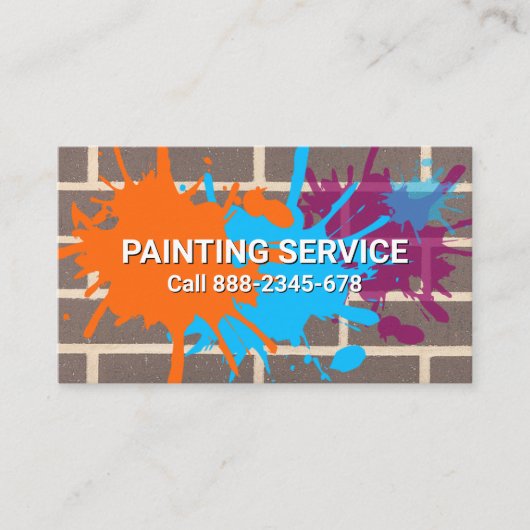 レンガの壁絵を描は絵を描の 名刺 (正面)
