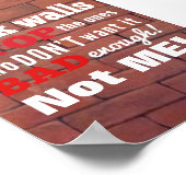 レンガの壁障害。裁決 ポスター (角)