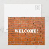 レンガの壁 – ようこそ ポストカード (正面/裏面)