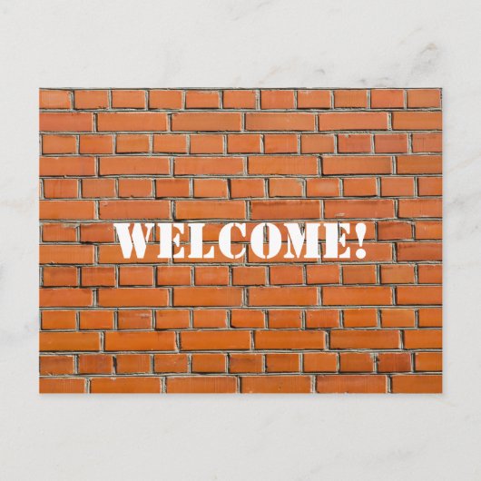 レンガの壁 – ようこそ ポストカード (正面)