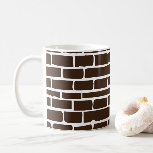 レンガの壁 コーヒーマグカップ (ドーナツ)