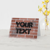 レンガの壁、テキスト カード (黄色い花)