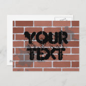レンガの壁、テキスト ポストカード (正面/裏面)
