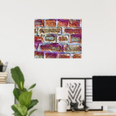 レンガの壁   ポスター (ホームオフィス)