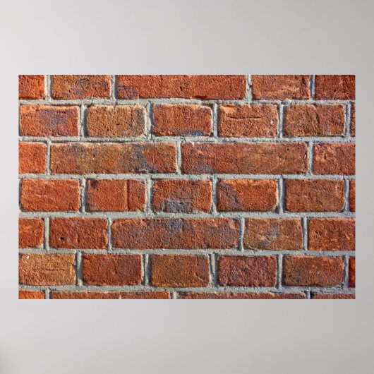 レンガの壁 壁 レンガ積み モルタル壁 ポスター (正面)