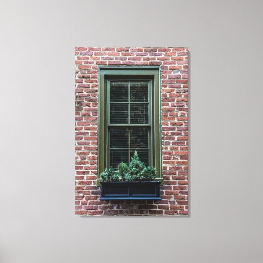 レンガの窓ボックス キャンバスプリント (正面)