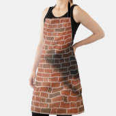 レンガの茶色の壁 エプロン (インサイチュ)