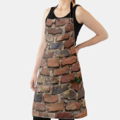 レンガの茶色の壁 エプロン (インサイチュ)
