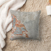 レンガの茶色の壁 クッション (ブランケット)