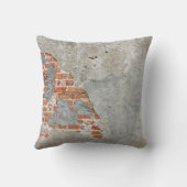 レンガの茶色の壁 クッション (裏面)