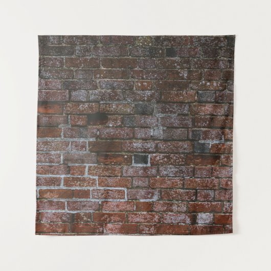 レンガの茶色の壁 タペストリー (正面)