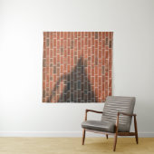 レンガの茶色の壁 タペストリー (インサイチュ(横))