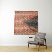 レンガの茶色の壁 タペストリー (インサイチュ)