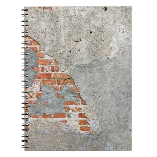 レンガの茶色の壁 ノートブック (正面)