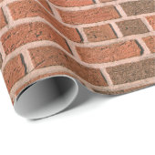 レンガの茶色の壁 ラッピングペーパー (ロールコーナー)