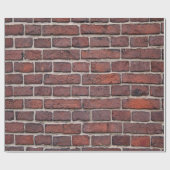 レンガの茶色の壁 ラッピングペーパー (フラット)