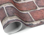 レンガの茶色の壁 ラッピングペーパー (ロールコーナー)